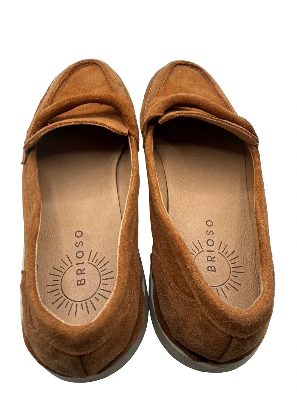 Brisco | Women’s Suede & Leather Gingerbread Penny Loafers | 7.5
